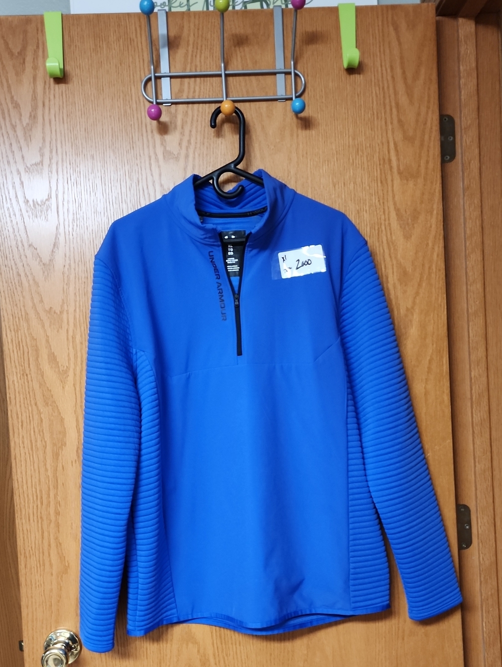 Under Armour Men’s Royal Blue Quarter-Zip pullover XL number 2000